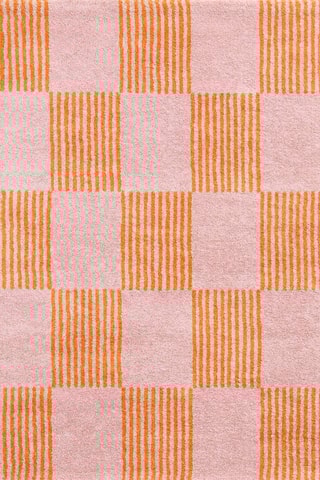 Tapis Groovy - Rose et rouge