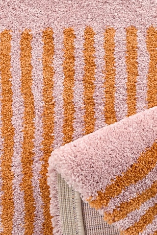 Tapis Groovy - Rose et rouge