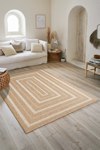 Tapis Nature - Beige et blanc