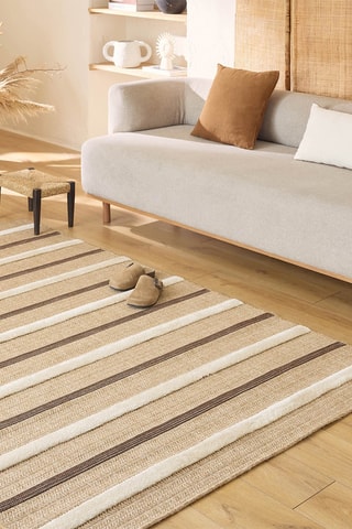 Tapis Palma - Beige et blanc