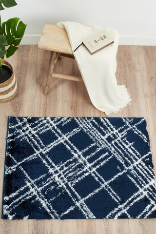 Tapis Oslo Bleu et blanc