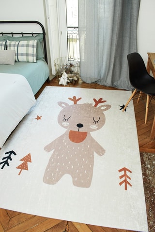 Tapis Happy 743 - Crème et taupe