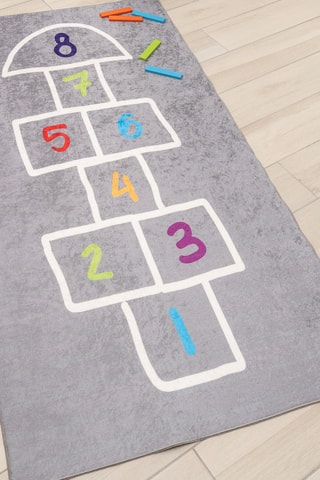 Tapis Stampa - Gris et blanc