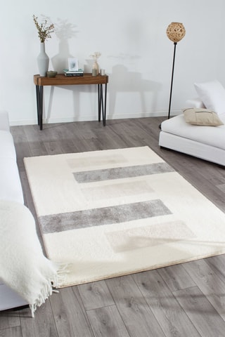 Tapis Karena - Beige et anthracite