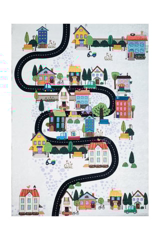 Tapis Stampa - Blanc et jaune