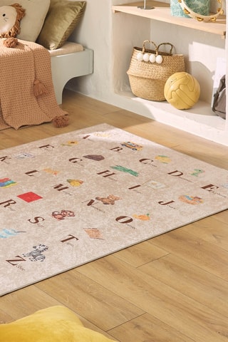 Tapis Happy - Beige et jaune