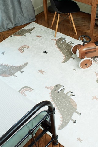 Tapis Happy - Blanc et vert