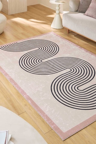 Tapis Grege - Beige et bleu