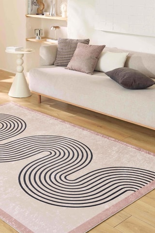 Tapis Grege - Beige et bleu