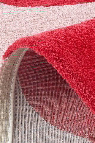 Tapis Groovy - Rouge et blanc