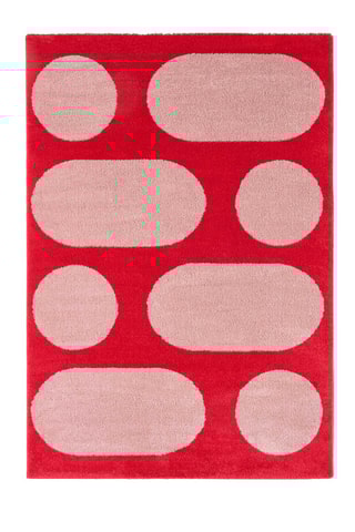 Tapis Groovy - Rouge et blanc