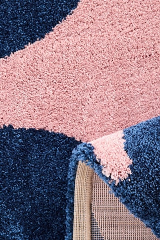 Tapis Groovy - Rose et bleu