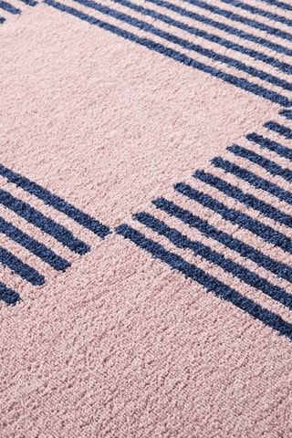 Tapis Groovy - Rose et bleu