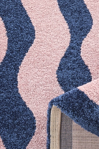 Tapis Groovy - Rose et bleu