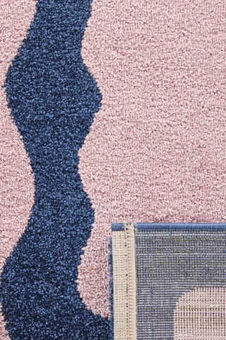 Tapis Groovy - Rose et bleu