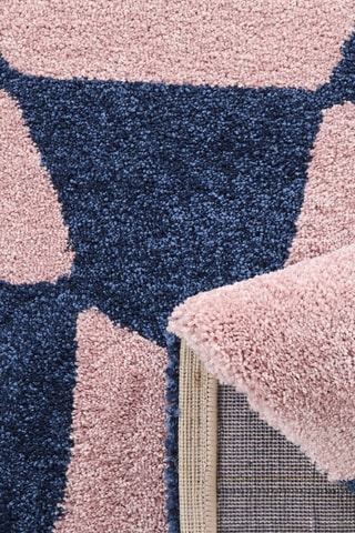 Tapis Groovy - Rose et bleu