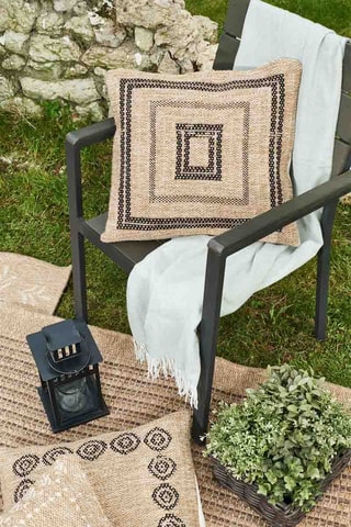 Housse de coussin Nature 8863 - Noir et beige