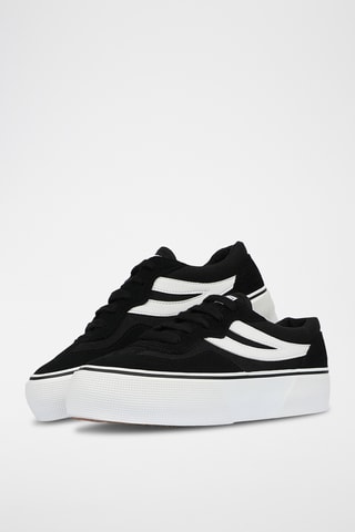 Baskets plateformes en cuir - Noir