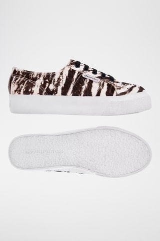 Baskets plateformes en cuir 2730-LEAHORSEW - Blanc