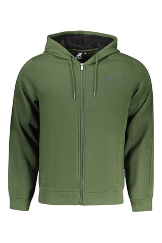 Sweat à capuche - Vert olive et gris