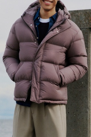 Giacca con cappuccio Matthew - Viola e marrone