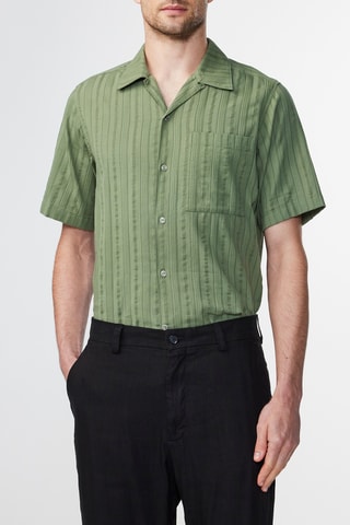 Camicia in cotone bio Julio - Verde acqua