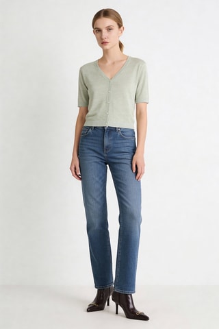 Gilet en lin Milly - Vert clair