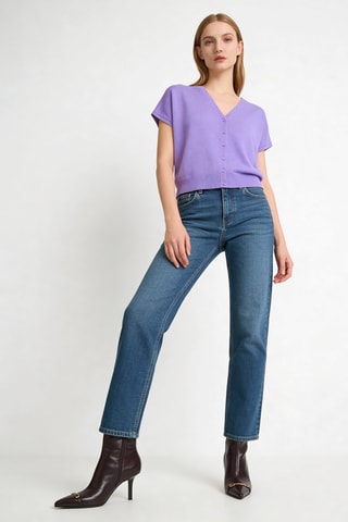 Gilet en laine et cachemire Lexie - Mauve