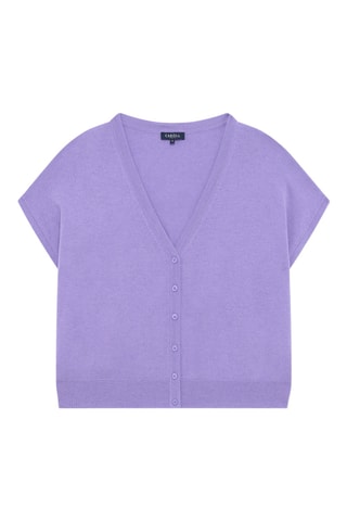 Gilet en laine et cachemire Lexie - Mauve