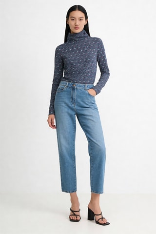 Jean droit 7/8 Poppy - Bleu