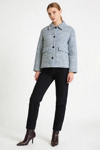 Manteau en laine Galactica - Gris chiné