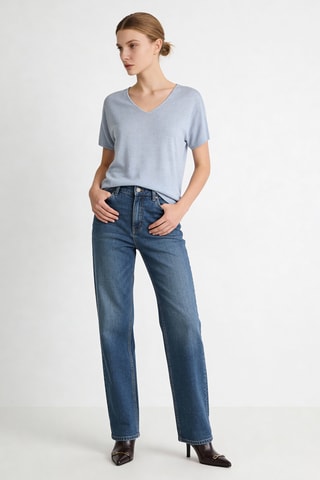 Top en lin Milanel - Ciel