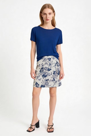 Top en lin Mila - Bleu roi