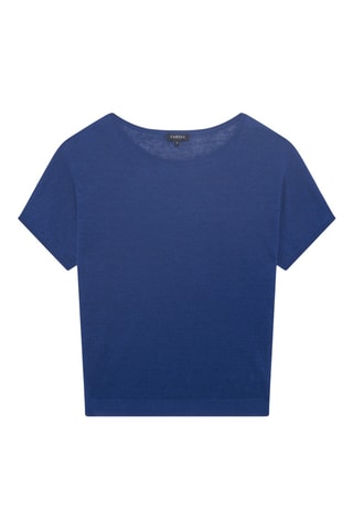 Top en lin Mila - Bleu roi