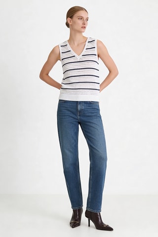 Top Karen - Blanc et noir