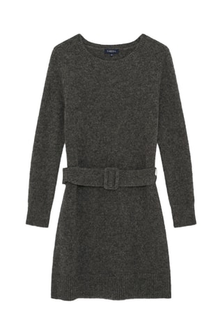 Robe pull en laine et mohair Mila - Gris foncé chiné