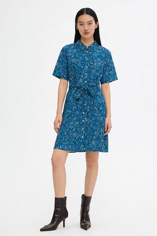 Robe chemise Romeo - Bleu électrique