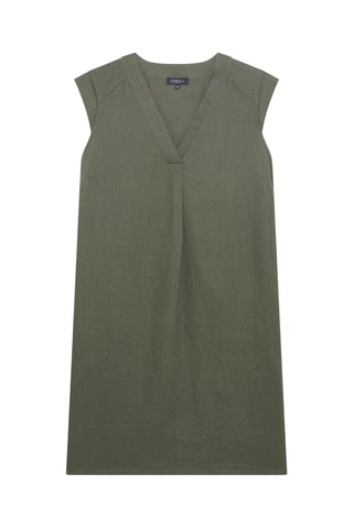 Robe droite en lin Pamela - Kaki
