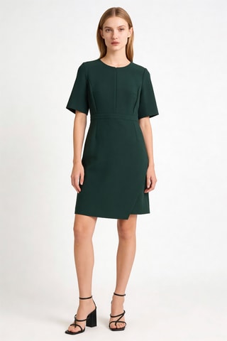 Robe portefeuille Mina - Vert foncé