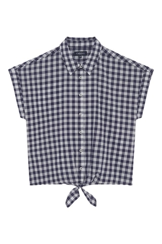 Chemisier Livio - Bleu marine et blanc