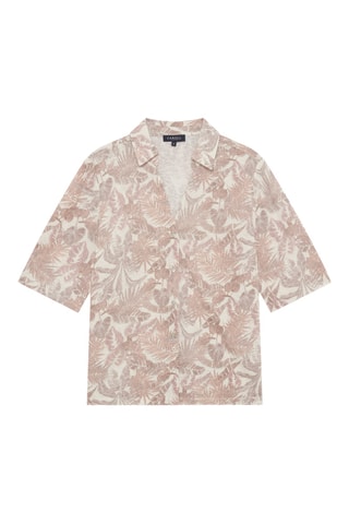 Chemisier droit en lin Evelina - Rose clair