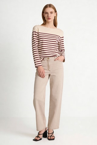 T-shirt Cassandre - Bordeaux et beige