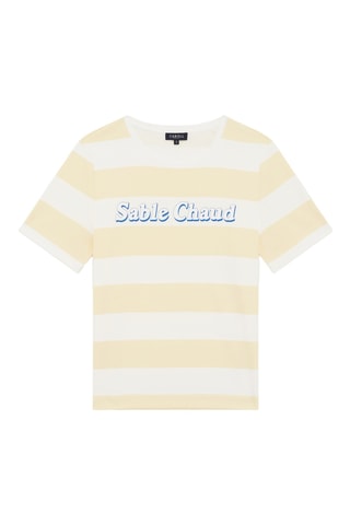 T-shirt Hugo - Jaune et blanc