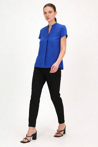 Blouse en lin Kat - Bleu roi