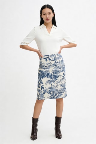 Jupe droite Johan - Bleu marine