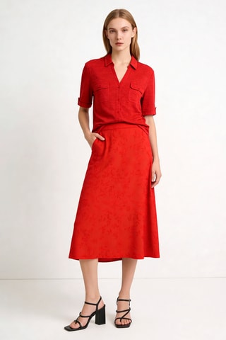 Jupe longue Diana - Rouge