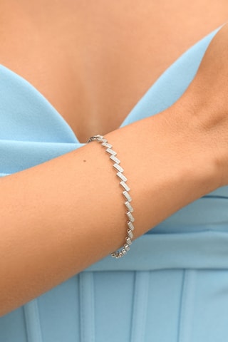 Pulsera Toucher droit au coeur - Oro blanco y diamantes