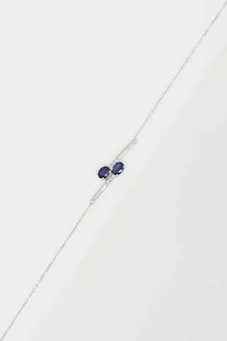 Pulsera Cayagan - Oro blanco, diamantes y zafiros