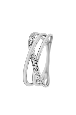 Bague Intertwined love 
Or blanc et diamants