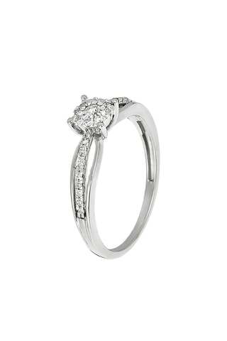 Solitaire La Promise Or blanc et diamants